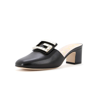 Gucci Women's Madelyn Heeled Mules Leather with Crystals