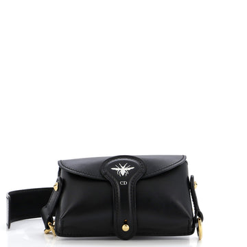 Christian Dior D-Bee Saddle Bag Leather Mini