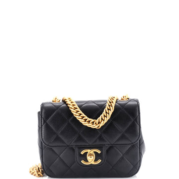 Chanel Pending CC Square Flap Bag Quilted Lambskin Mini