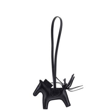 Hermes So Black GriGri Rodeo Touch Bag Charm Leather with Alligator PM