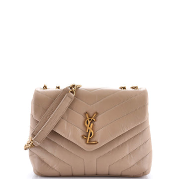 Saint Laurent Loulou Shoulder Bag Matelasse Chevron Leather Small