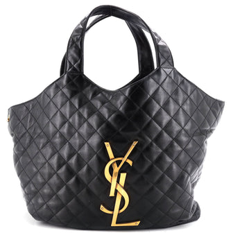 Saint Laurent Icare Shopping Tote Quilted Leather Maxi