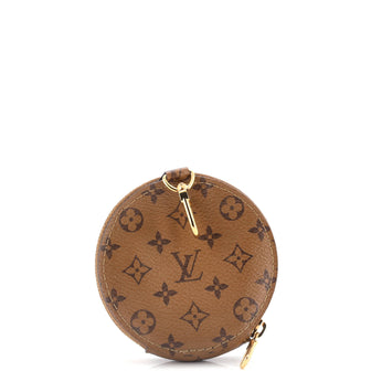 Louis Vuitton Multi Pochette Accessoires Round Coin Purse Reverse Monogram Canvas