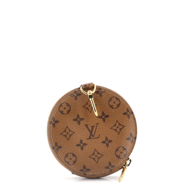 Louis Vuitton Multi Pochette Accessoires Round Coin Purse Reverse Monogram Canvas