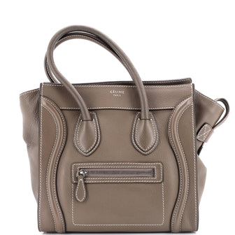 Celine Luggage Bag Grainy Leather Mini