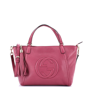 Gucci Soho Convertible Top Handle Bag Leather Small