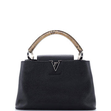 Louis Vuitton Capucines Bag Leather with Python PM
