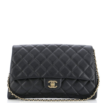 Chanel Clutch with Chain Quilted Caviar