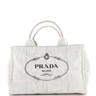 Prada Canapa Convertible Tote Denim Medium