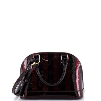 Louis Vuitton Alma Handbag Limited Edition Monogram Vernis Rayures BB