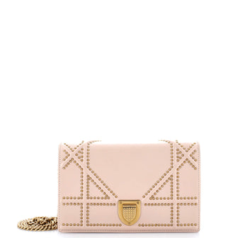 Christian Dior Diorama Wallet on Chain Studded Leather