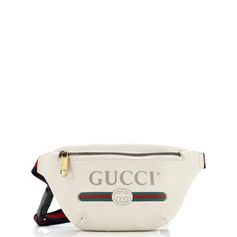 Gucci Logo Belt Bag Printed Leather Small