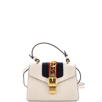 Gucci Sylvie Top Handle Bag Leather Mini