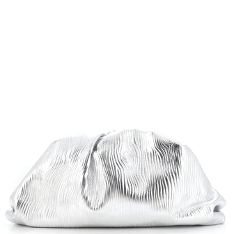 Bottega Veneta The Pouch Metallic Textured Leather