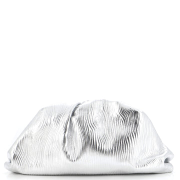 Bottega Veneta The Pouch Metallic Textured Leather