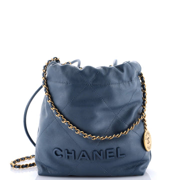 Chanel 22 Chain Hobo Quilted Caviar Mini