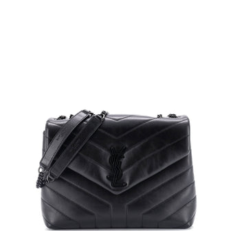 Saint Laurent Loulou Shoulder Bag Matelasse Chevron Leather Small