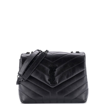 Saint Laurent Loulou Shoulder Bag Matelasse Chevron Leather Small