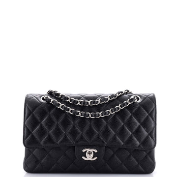 Chanel Classic Double Flap Bag Quilted Caviar Medium