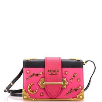 Prada Cahier Crossbody Bag Embellished Leather Small