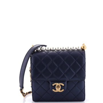 Chanel Chic Pearls Flap Bag Quilted Goatskin with Acrylic Beads Mini