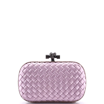Bottega Veneta Box Knot Clutch Intrecciato Satin Small