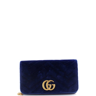 Gucci GG Marmont Chain Flap Bag Matelasse Velvet Mini