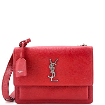 Saint Laurent Sunset Satchel Leather Medium
