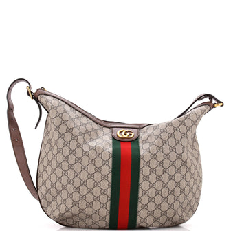 Gucci Ophidia Half Moon Hobo GG Coated Canvas Large