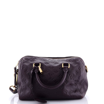 Louis Vuitton Speedy Bandouliere Bag Monogram Empreinte Leather 25