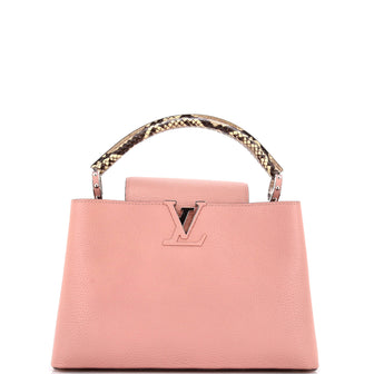 Louis Vuitton Capucines Bag Leather with Python PM