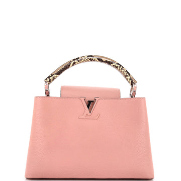 Louis Vuitton Capucines Bag Leather with Python PM
