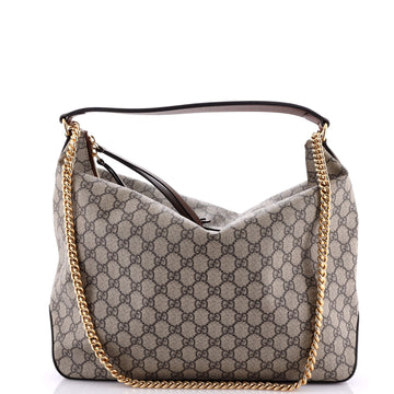 Gucci Chain Hobo GG Coated Canvas Large