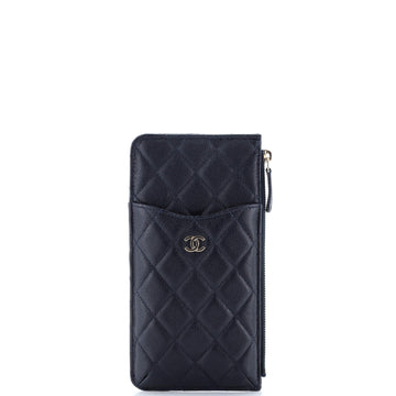 Chanel Classic Phone Case Pouch Quilted Caviar