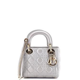Christian Dior Lady Dior Chain Bag Cannage Quilt Lambskin Mini