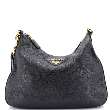 Prada Logo Strap Shoudler Bag Leather Medium