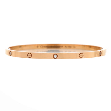 Cartier Love 6 Diamond Bracelet 18K Rose Gold and Diamonds Small