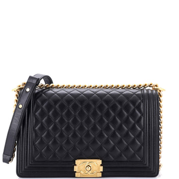 Chanel Boy Flap Bag Quilted Calfskin Large