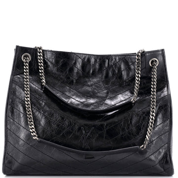 Saint Laurent Niki Shopping Tote Matelasse Chevron Leather Large