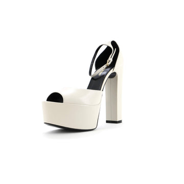 Saint Laurent Women's Jodie Platform Heeled Sandals Leather