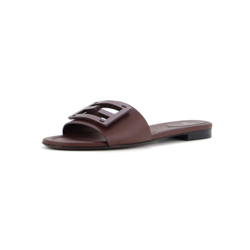 Fendi Women's FF Baguette Slide Sandals Leather