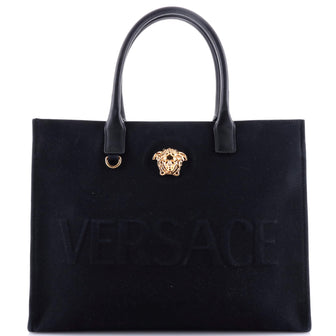 Versace La Medusa Tote Embossed Canvas Large