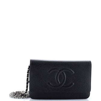 Chanel Timeless Wallet on Chain Caviar