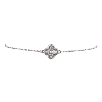 Van Cleef & Arpels Sweet Alhambra Bracelet 18K White Gold and Diamonds