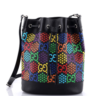 Gucci Bucket Bag Psychedelic Print GG Coated Canvas Medium