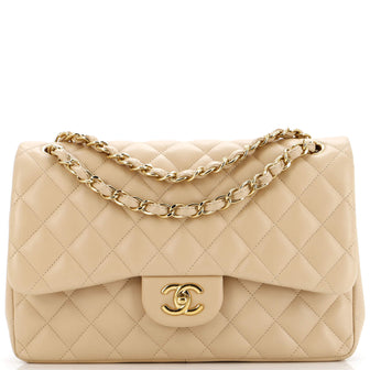 Chanel Classic Double Flap Bag Quilted Lambskin Jumbo