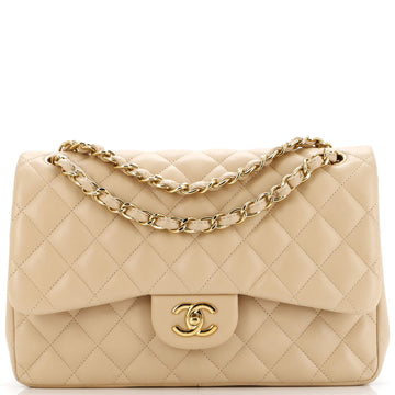 Chanel Classic Double Flap Bag Quilted Lambskin Jumbo