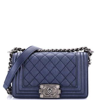 Chanel Boy Flap Bag Quilted Caviar Small