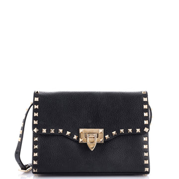 Valentino Garavani Rockstud Flip Lock Flap Bag Leather Small