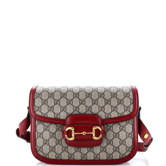 Gucci Horsebit 1955 Shoulder Bag GG Coated Canvas Small